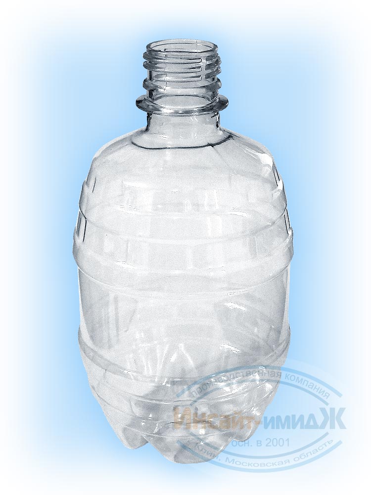 ПЭТ бутылка 0,5 литра, бочонок, бесцветная. Горло 28 мм PCO1810. Цена за бутылку 7,67.