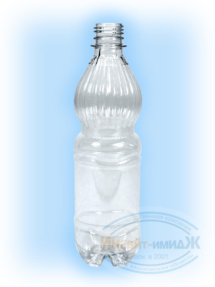 ПЭТ бутылка 0,5 литра, колокол, прозрачная. Горло 28 мм PCO1810. Цена за бутылку 7,67
