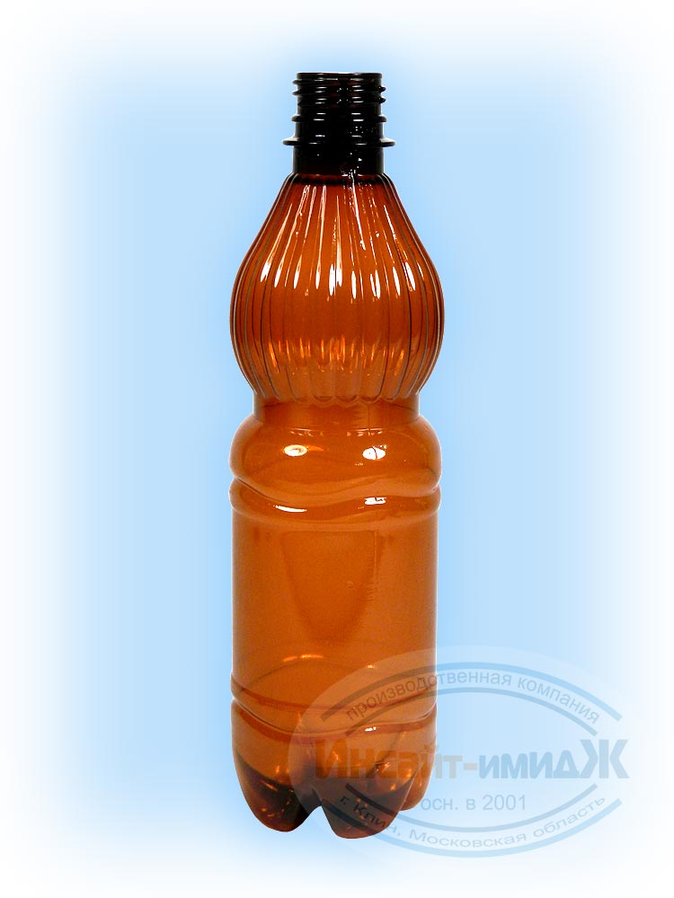Пэт бутылка 0,5 литра 28 мм PCO1810, колокол, коричневая,