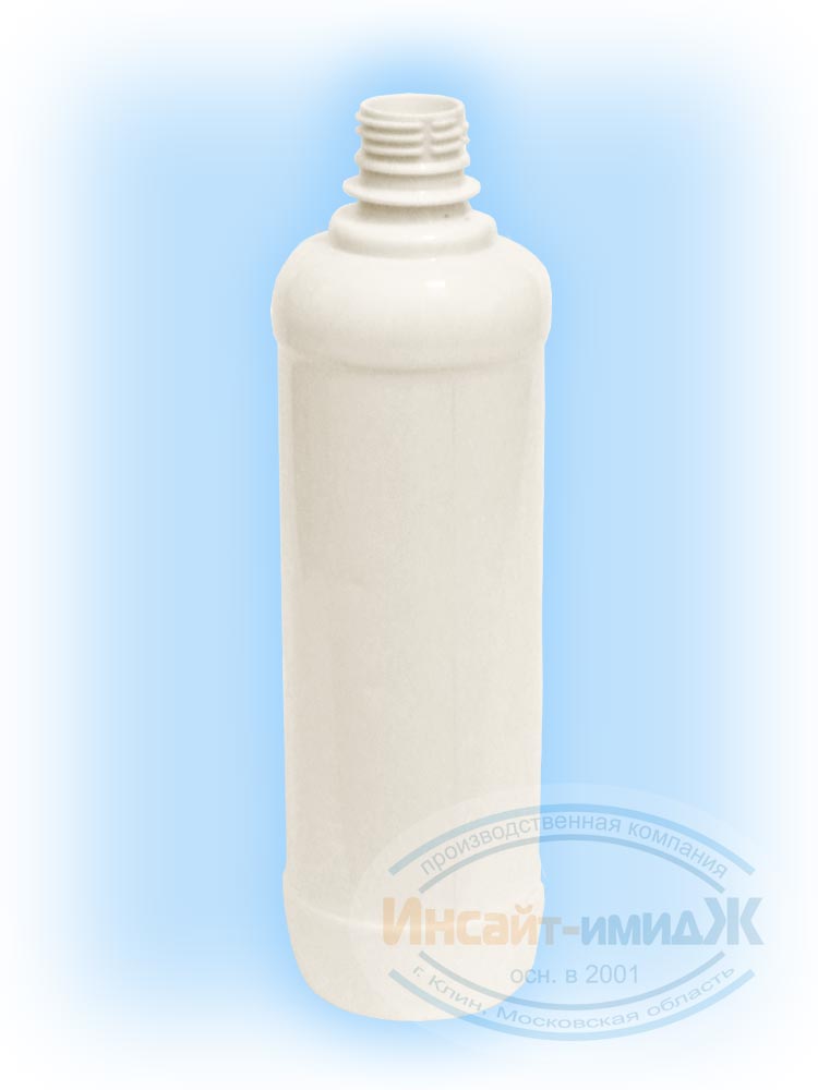 ПЭТ бутылка под жидкость для розжига 0,9 литра, белая матовая. Горло 28 мм PCO1810. Цена за бутылку 5,25