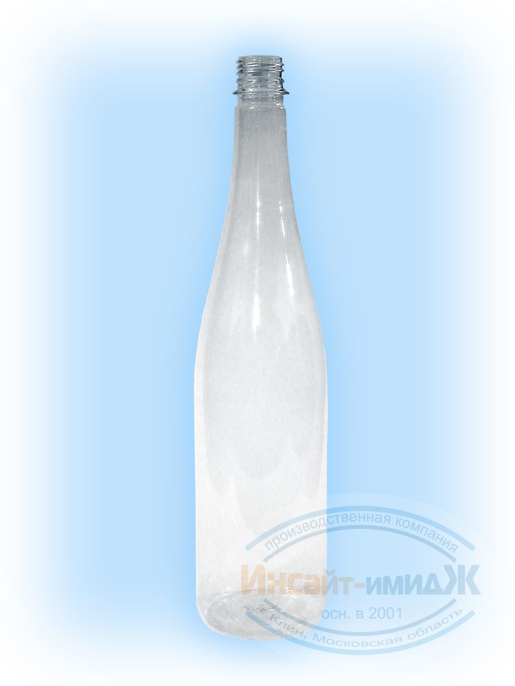 Винная ПЭТ бутылка 1 литр, прозрачная. Горло 28 мм PCO1810.