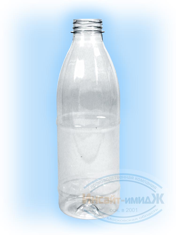 Пэт бутылка 1 литр молочная 38 мм Bericap38 (BRC38), бесцветная,
